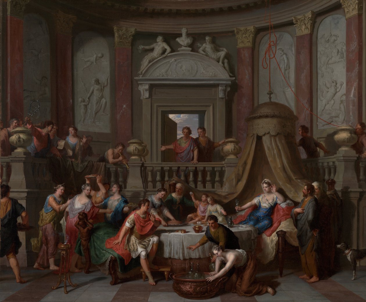El banquete de Cleopatra de Gerard Hoet