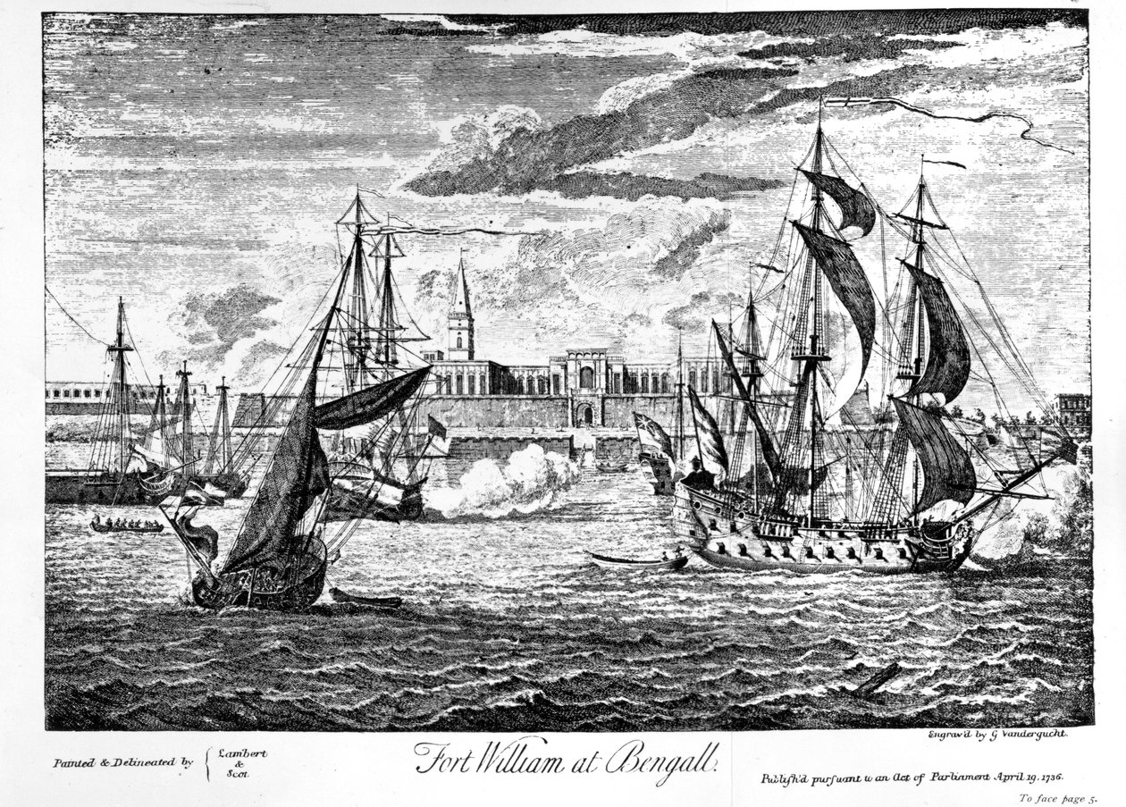 Fuerte William en Bengala, 1736 de Gerard Vandergucht