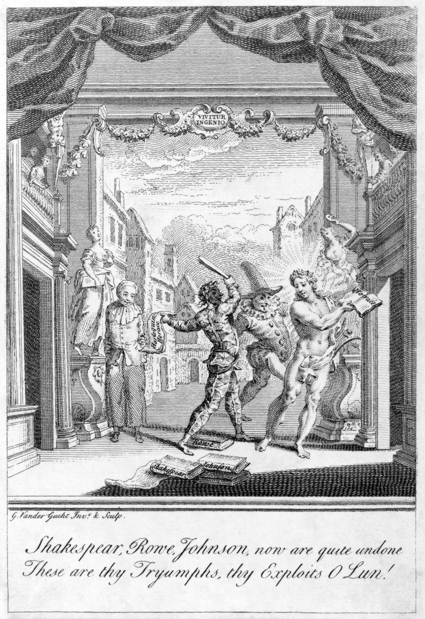 Sátira sobre el escenario popular, 1756 de Gerard Vandergucht