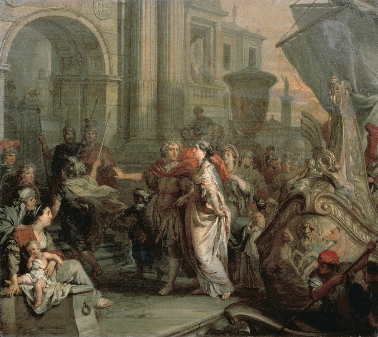 El desembarco de Cleopatra en Tarso de Gerard de Lairesse