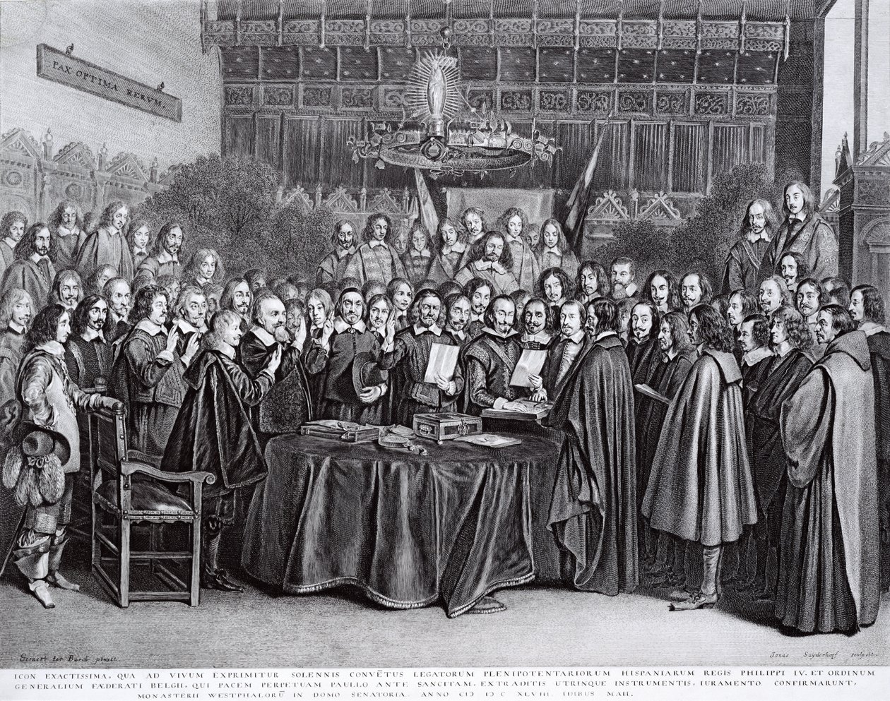 El juramento de ratificación del Tratado de Westfalia en Münster, 24 de octubre de 1648 de Gerard ter Borch