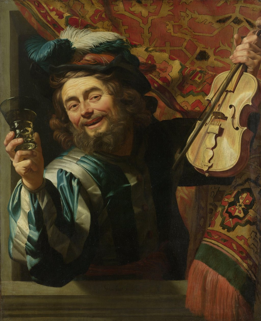 El violinista alegre de Gerrit van Honthorst