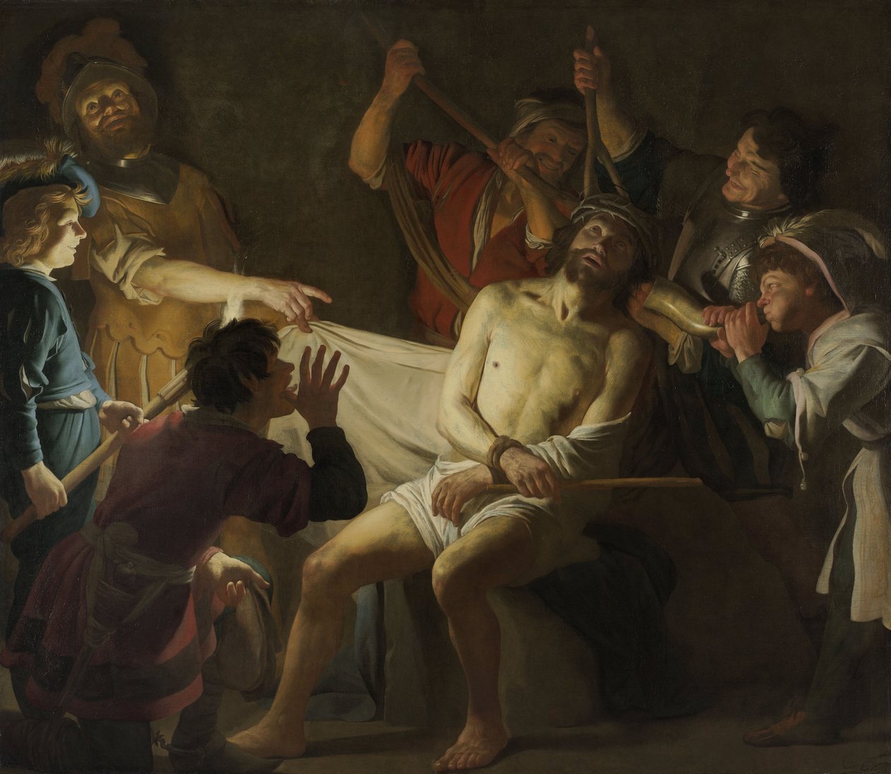 La coronación de espinas de Jesús de Gerrit van Honthorst