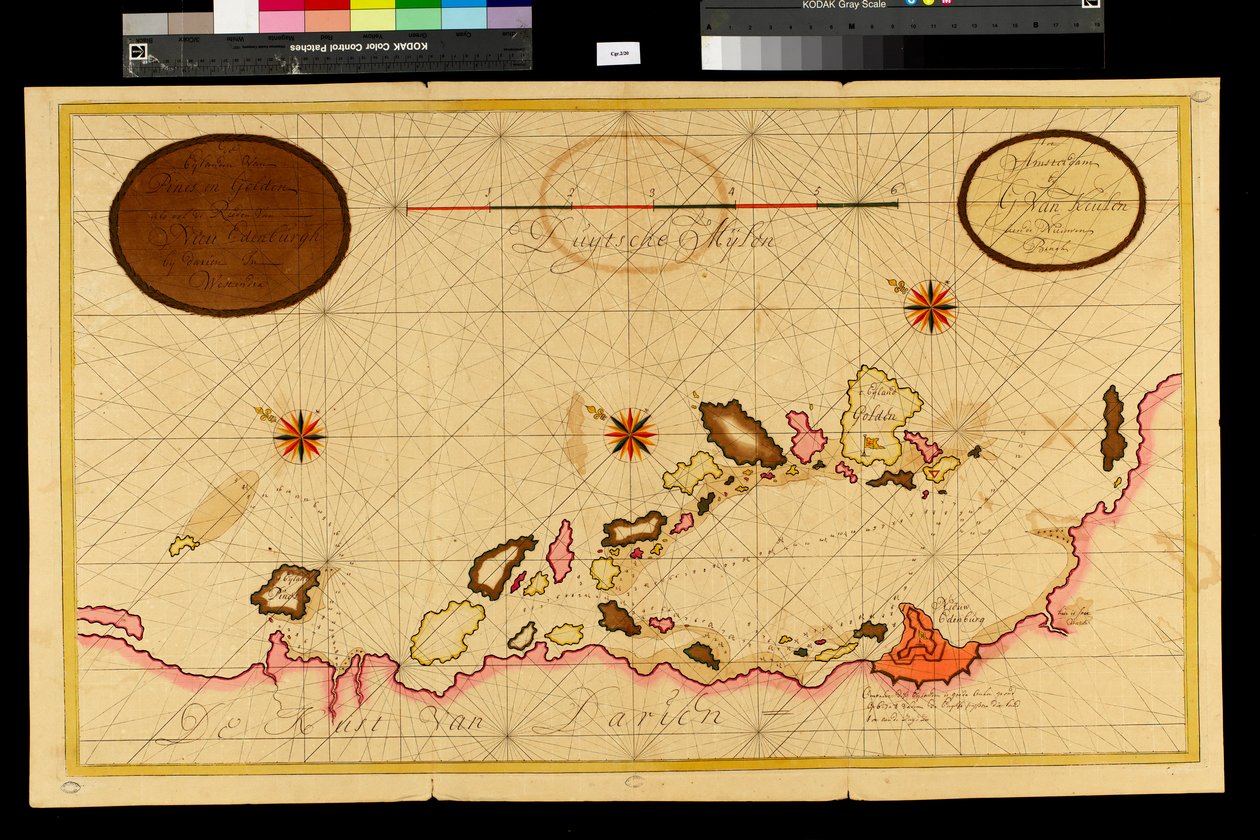 Mapa de la Bahía de Darién, 1709-13 de Gerard van Keulen