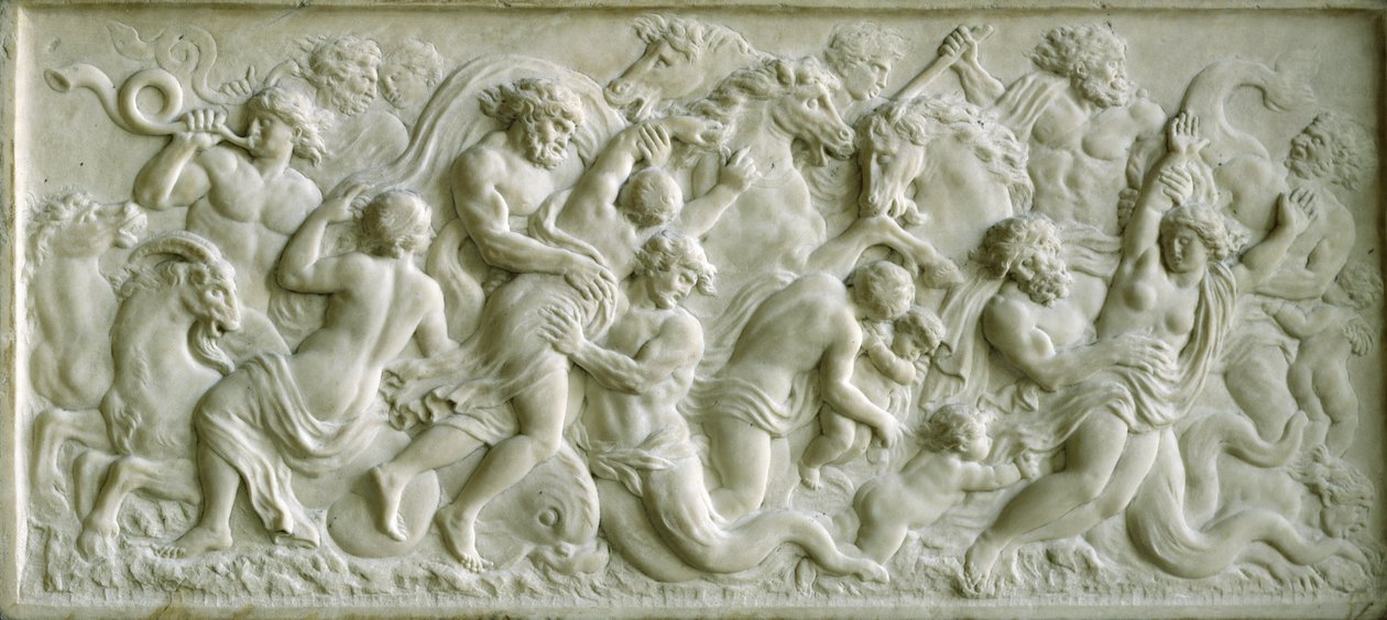 Relieve que representa nereidas llevadas por tritones de Gerard van Opstal