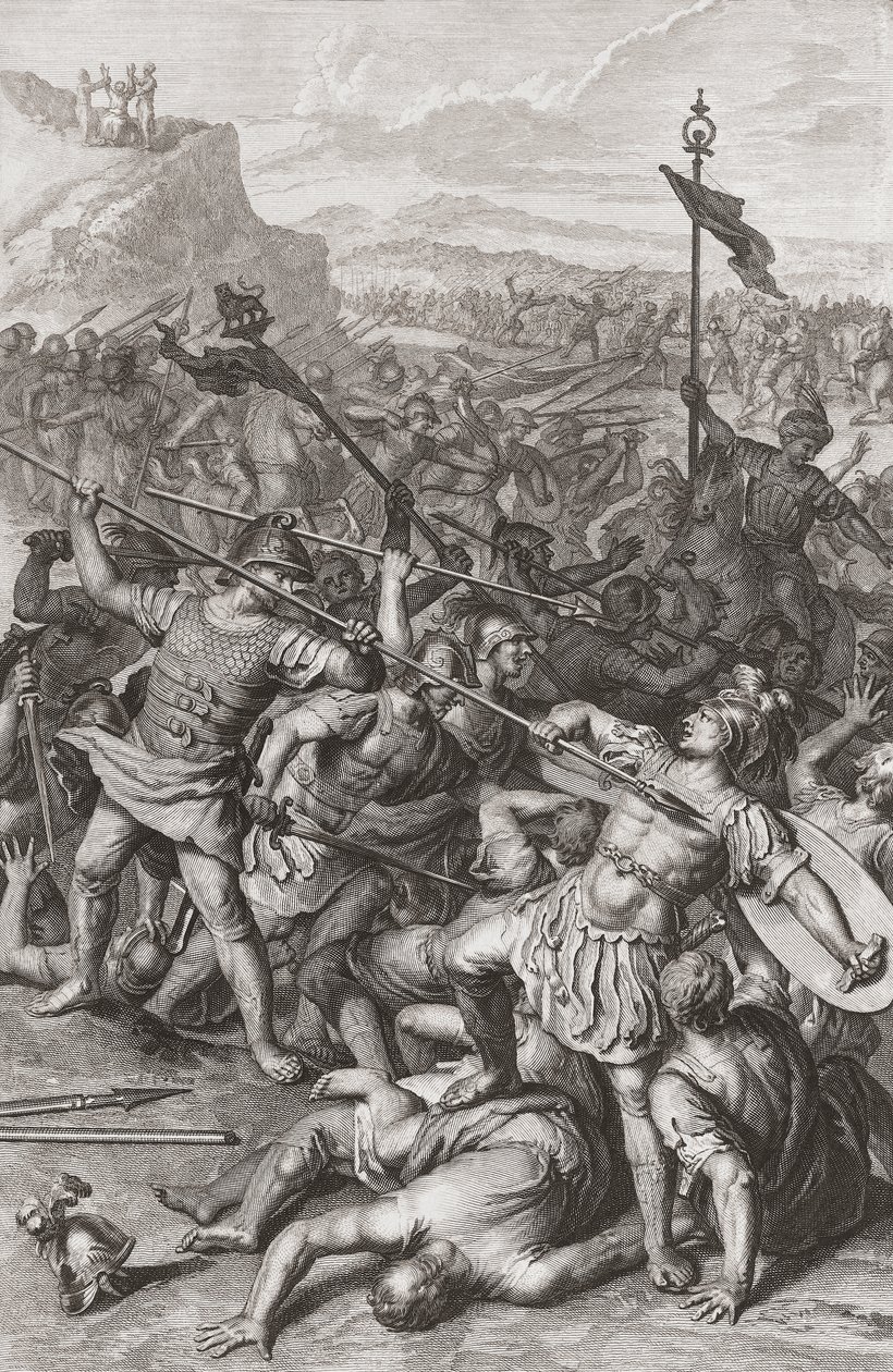 La batalla de Israel contra los amalecitas de Gerard (after) Hoet