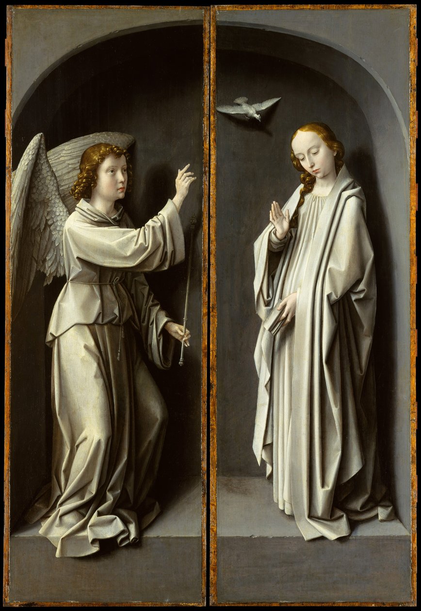 Arcángel Gabriel, La Virgen Anunciada de Gerard David