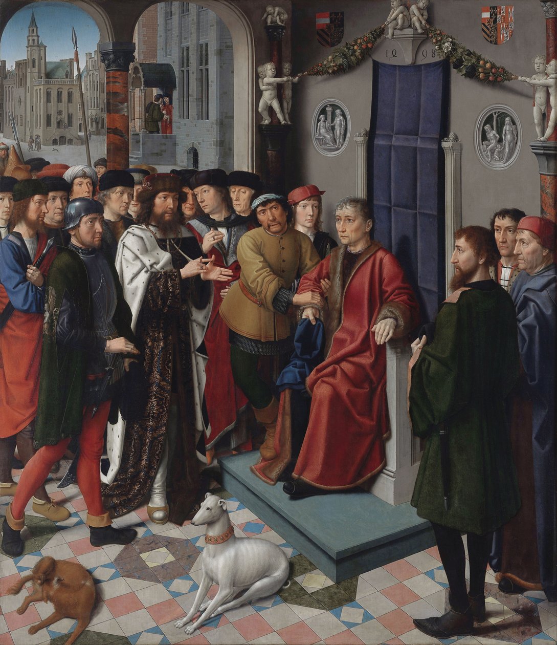 Holandés: El Juicio de Cambises: el arresto de Sisamnes El Juicio de Cambises: El arresto de Sisamnes de Gerard David