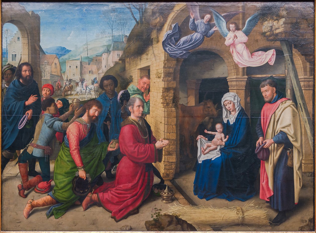 Alemán: Die Anbetung der Könige (copia según Hugo van der Goes) Adoración de los Reyes Magos de Gerard David