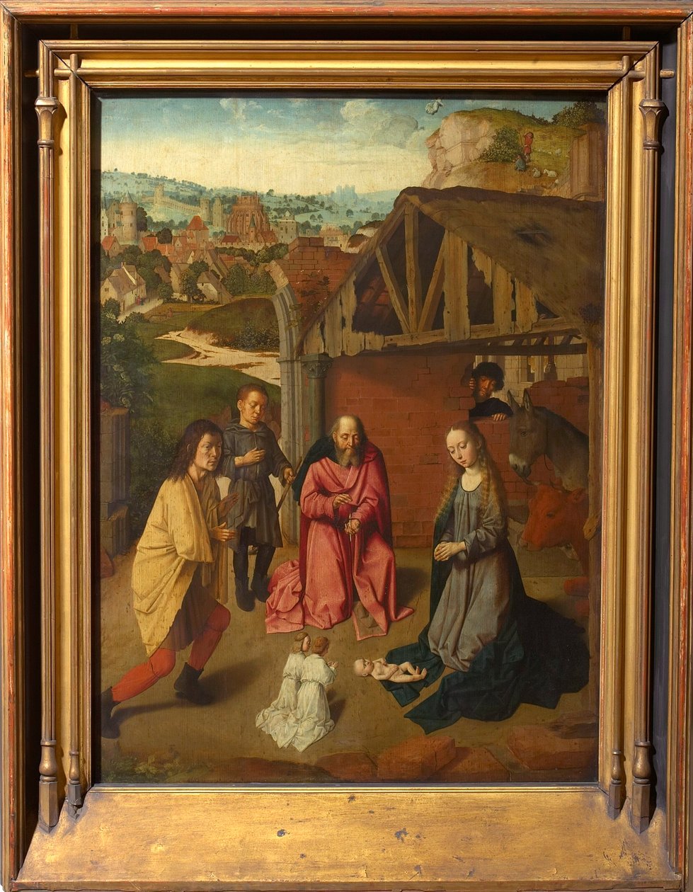 La adoración de los pastores, ca 1485 de Gerard David