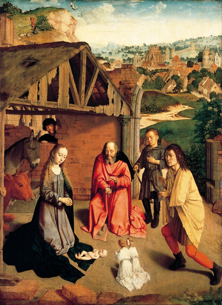 La Natividad, hacia 1490, de Gerardo David (hacia 1460-1523) de Gerard David