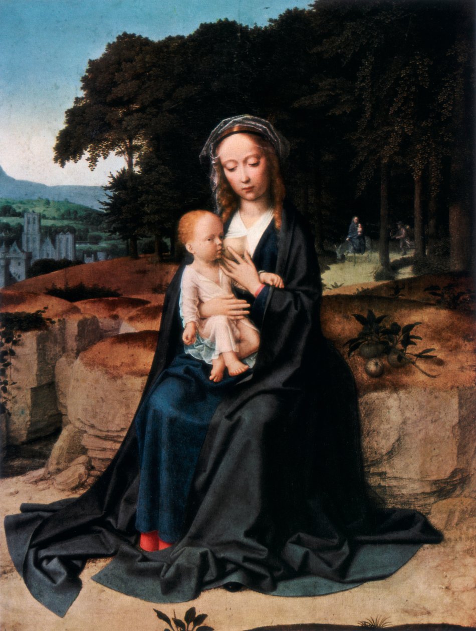 El descanso en la huida a Egipto, c. 1512-1515, 1927 de Gerard David