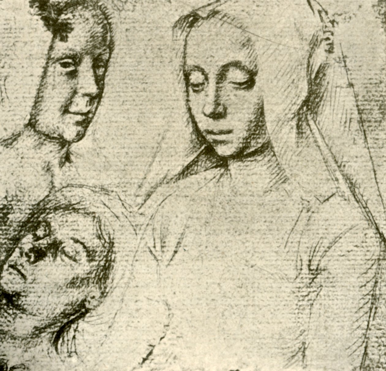 Tres cabezas femeninas, finales del siglo XV-principios del siglo XVI, 1908 de Gerard David