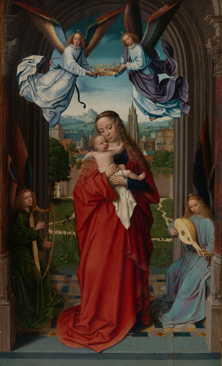 Virgen y Niño con cuatro ángeles de Gerard David