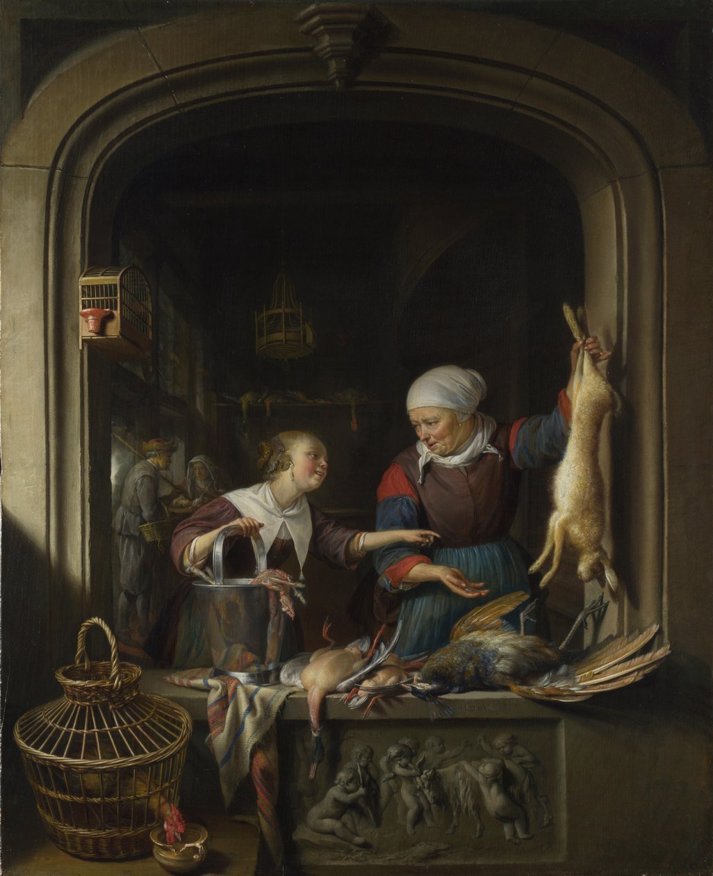 Tienda de aves, c. 1670 de Gerrit Dou