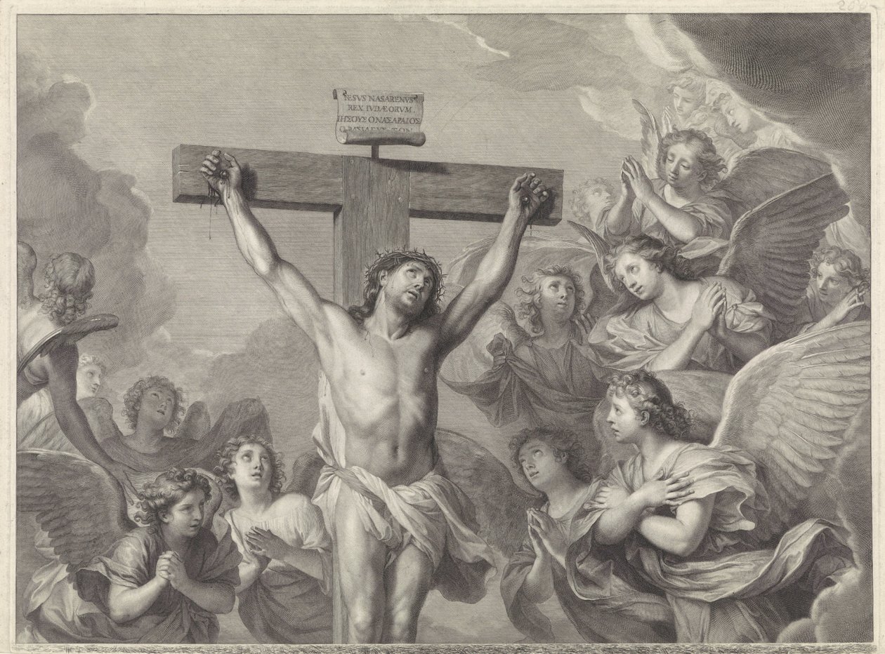 Cristo en la cruz de Gérard Edelinck