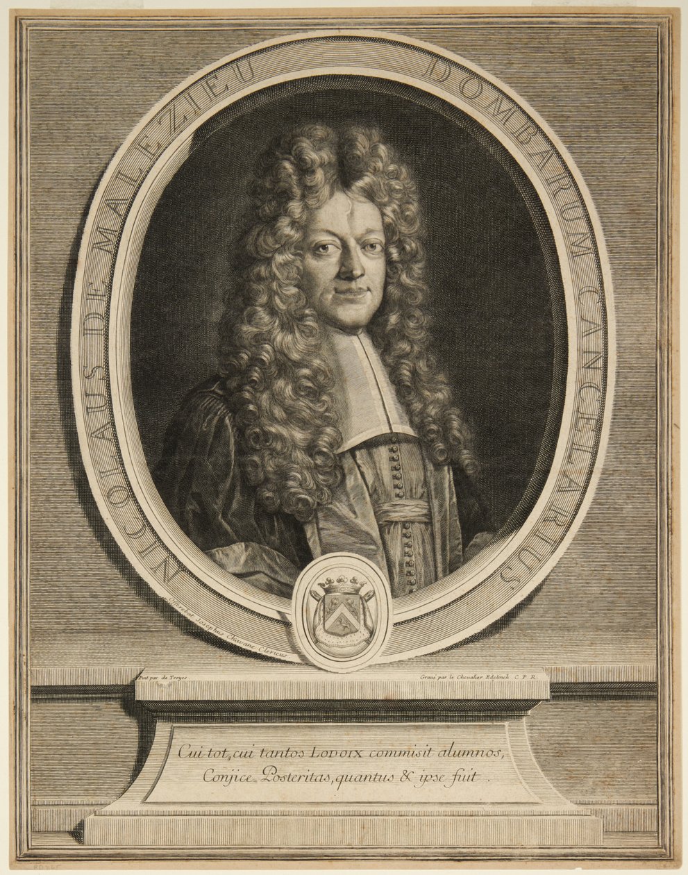 Nicholaus de Malezieu de Gérard Edelinck