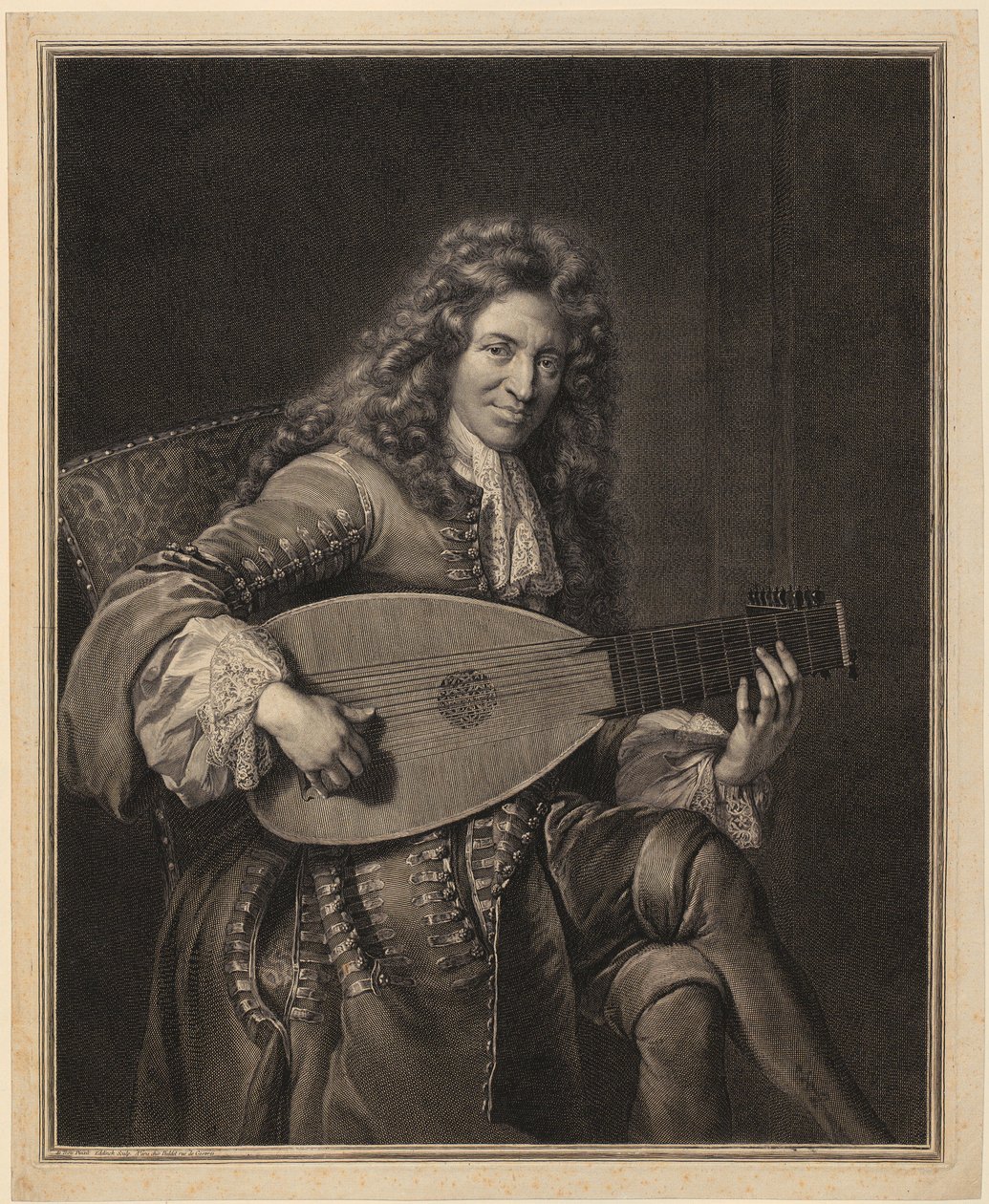 Retrato de Charles Mouton de Gérard Edelinck