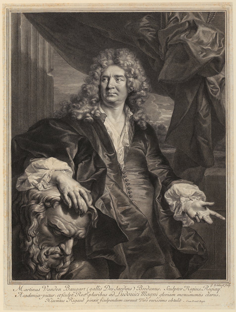 Retrato de Martin Desjardins de Gérard Edelinck