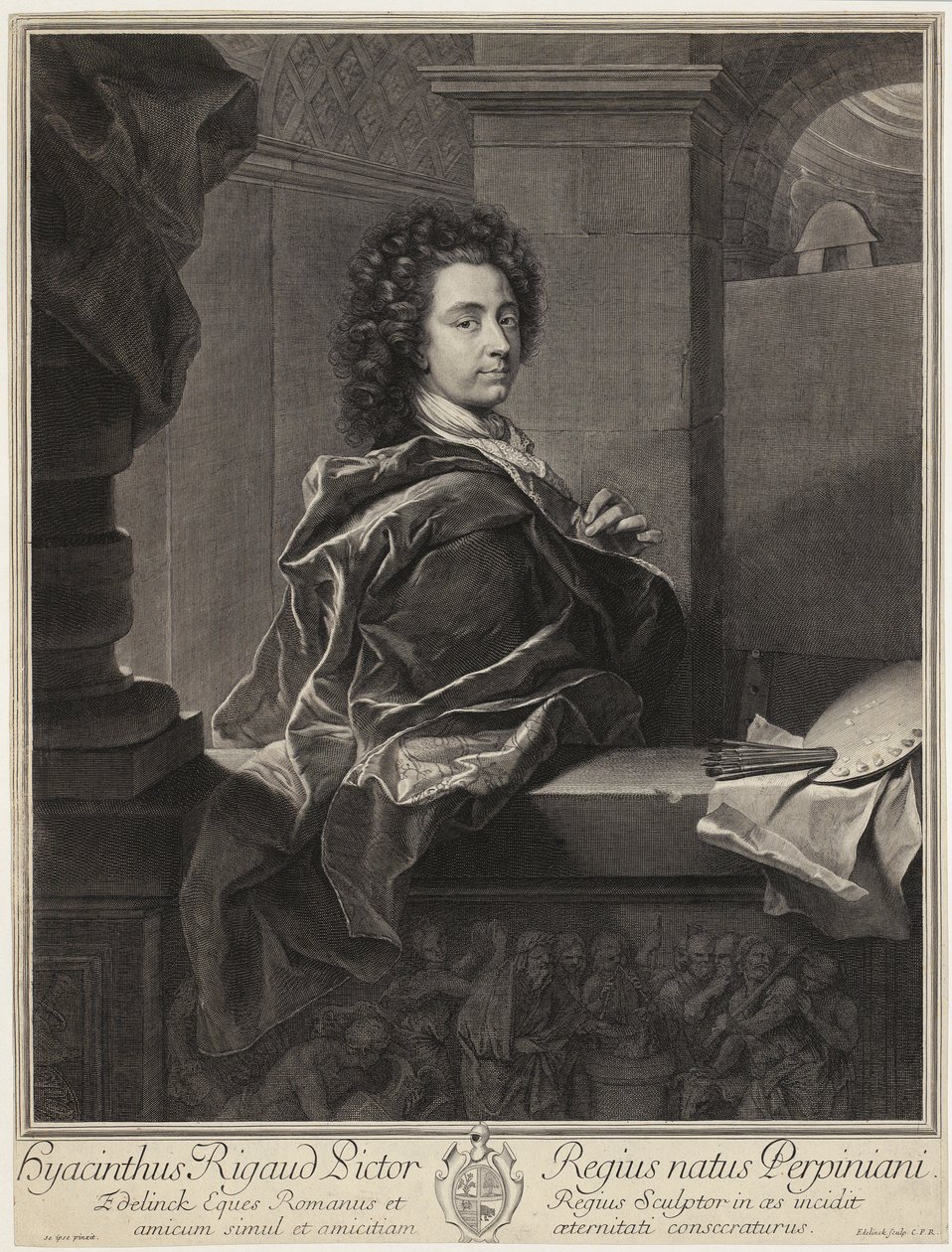 Retrato de Tiziano de Gérard Edelinck