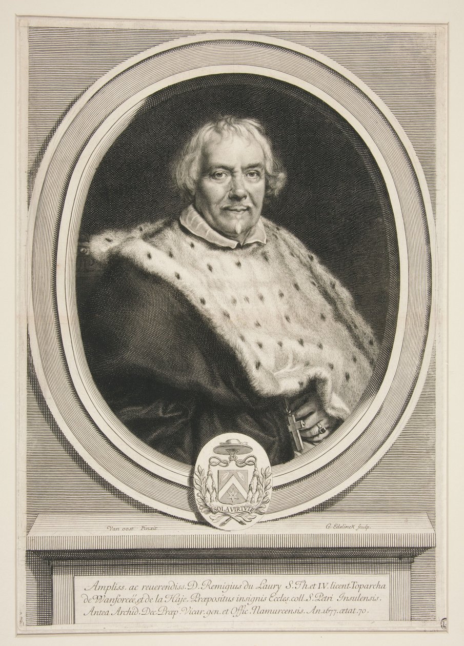 Remi Du Laury, rector de St. Pierre de Lille de Gérard Edelinck