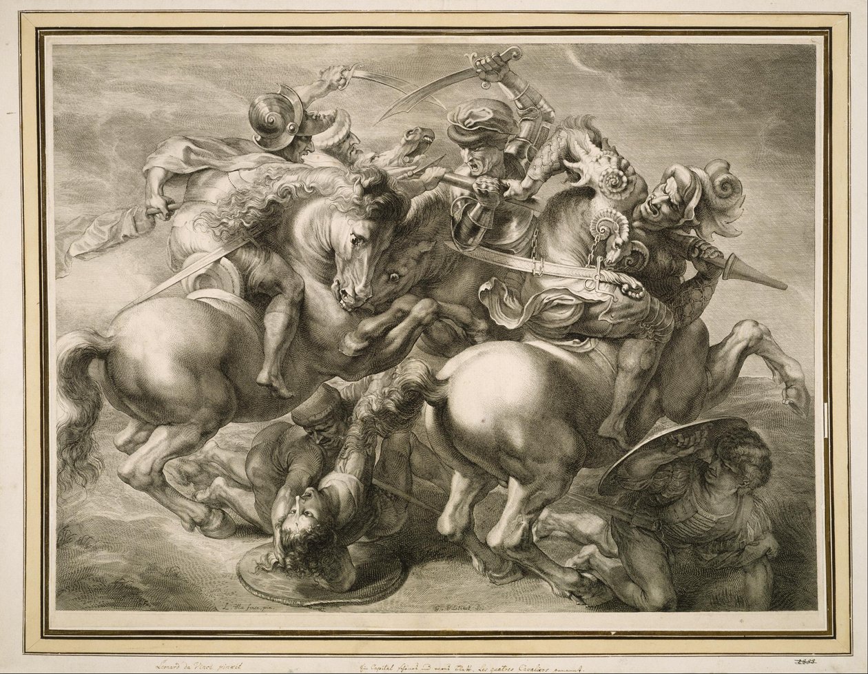 La Batalla de los Cuatro Jinetes (Batalla de Anghiari) de Gérard Edelinck