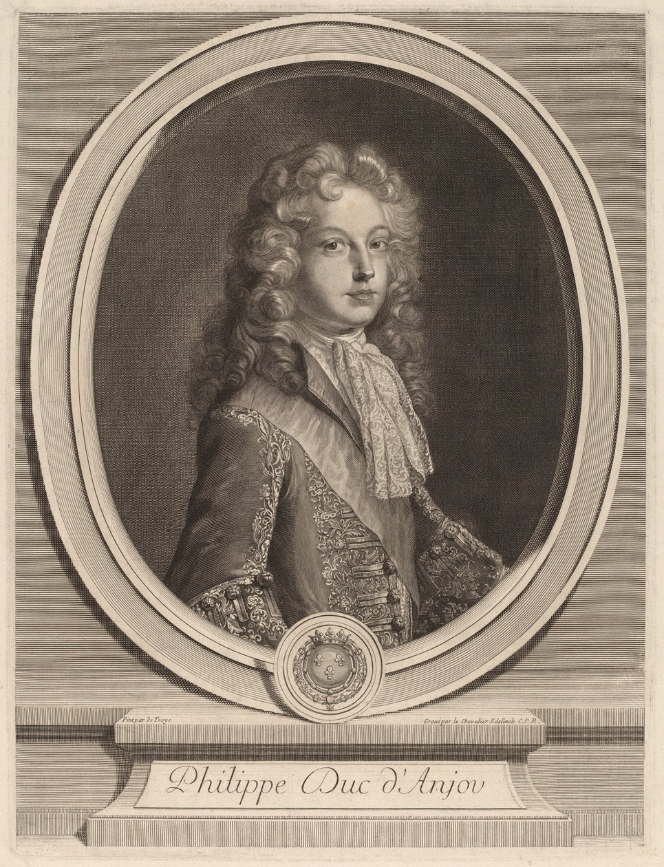 Felipe, Duque de Anjou de Gerard Edelinck after François de Troy