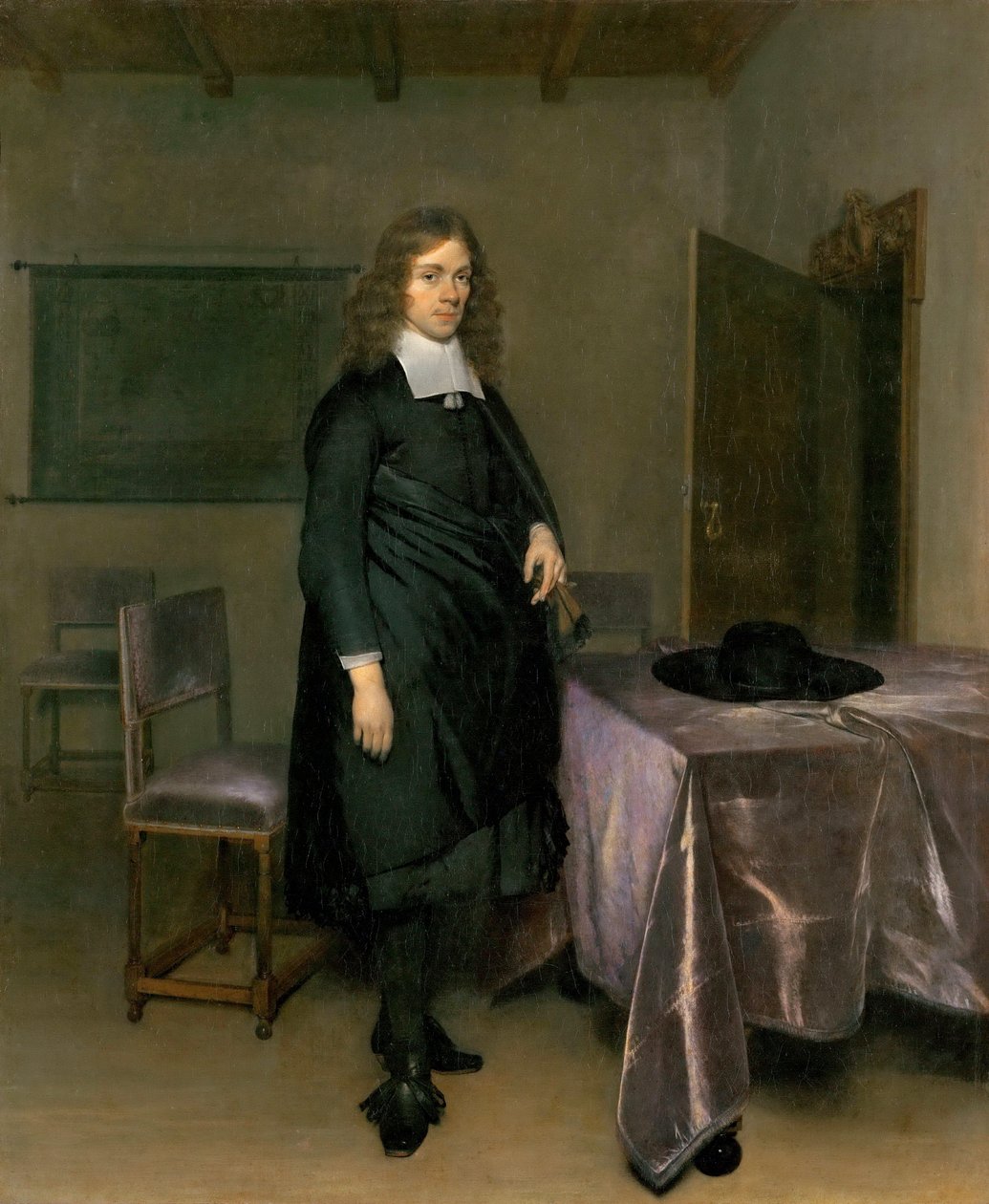 Retrato de un hombre de Gerard Ter Borch (Terburg), el Joven (1617-1681), - Óleo sobre lienzo - Tiroler Landesmuseum Ferdinandeum, Innsbruck de Gerard Terborch