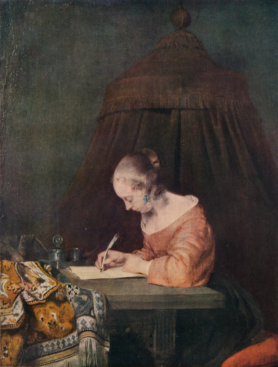 Mujer escribiendo una carta, c1655, 1938 de Gerard Terborch II