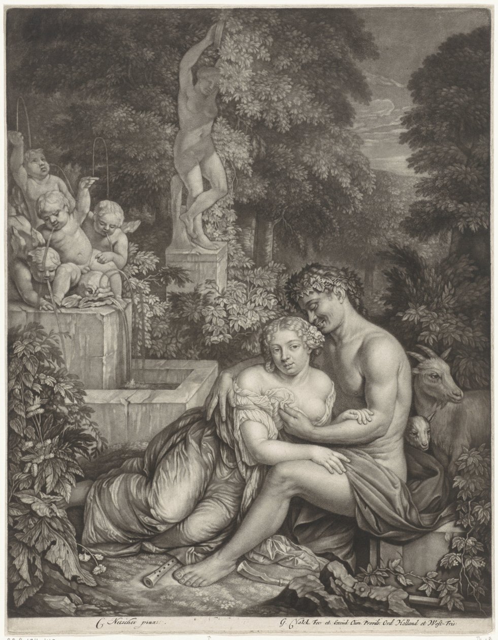 Vertumnus en Pomona de Gerard Valck