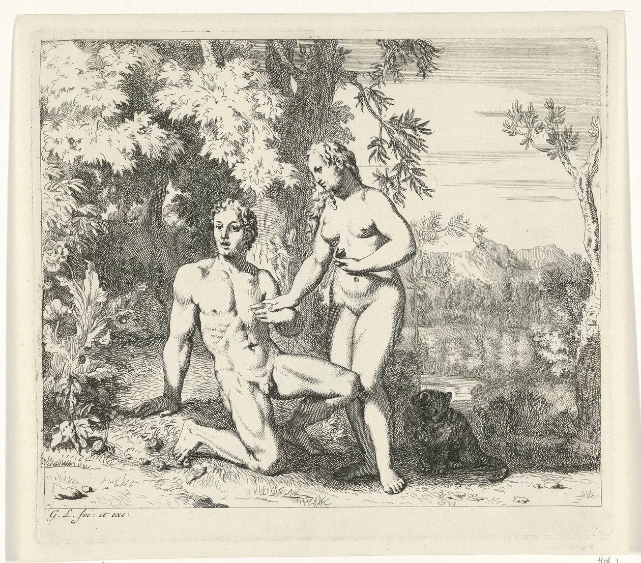 Adán y Eva en el Paraíso Escenas de Génesis (título de la serie) de Gerard de Lairesse