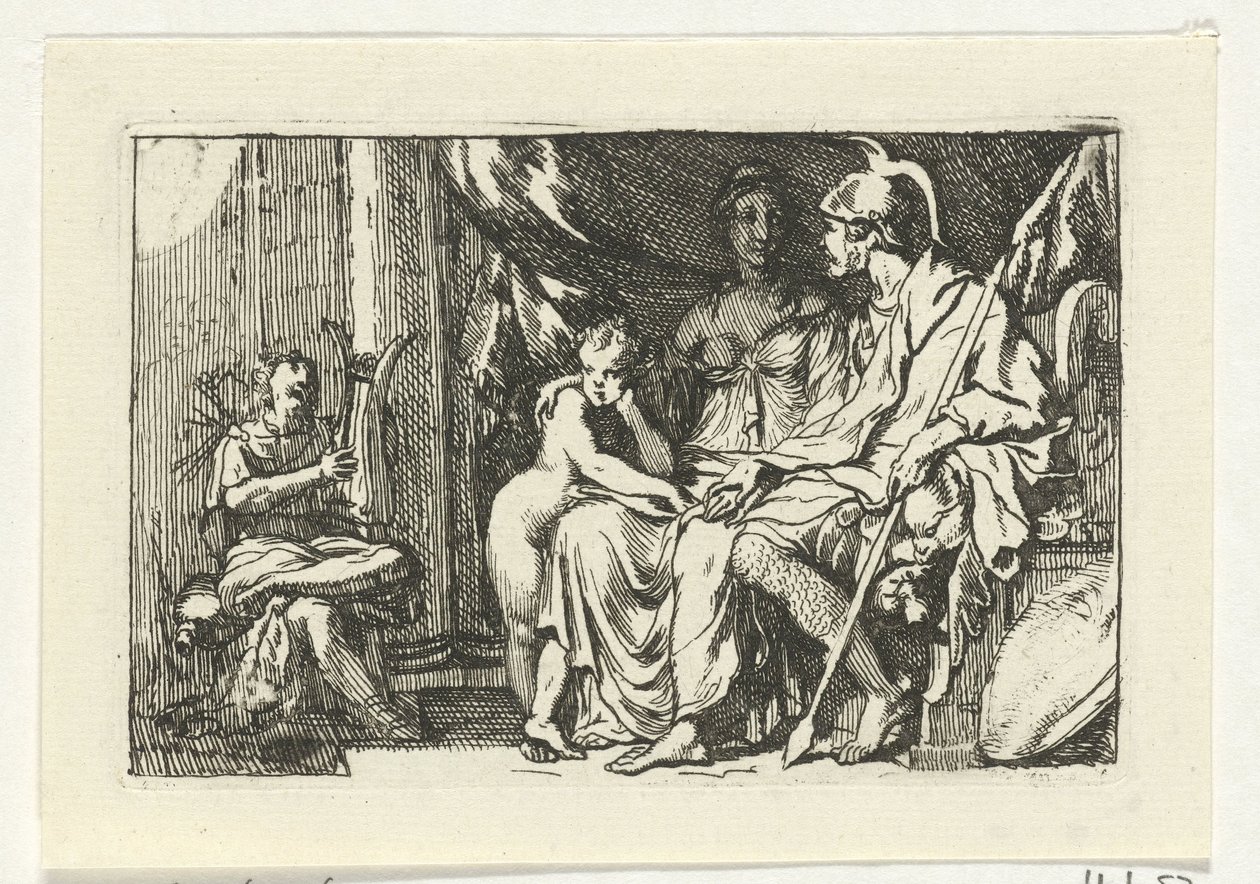 Eneas le cuenta a Dido sus aventuras. Historia de Dido y Eneas (título de la serie) de Gerard de Lairesse