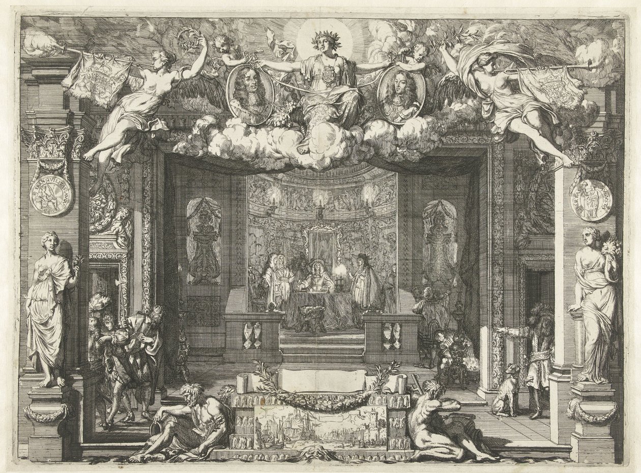 Alegoría del Tratado de Westminster Alegoría de la paz entre Inglaterra y los Países Bajos Unidos, 1674 de Gerard de Lairesse