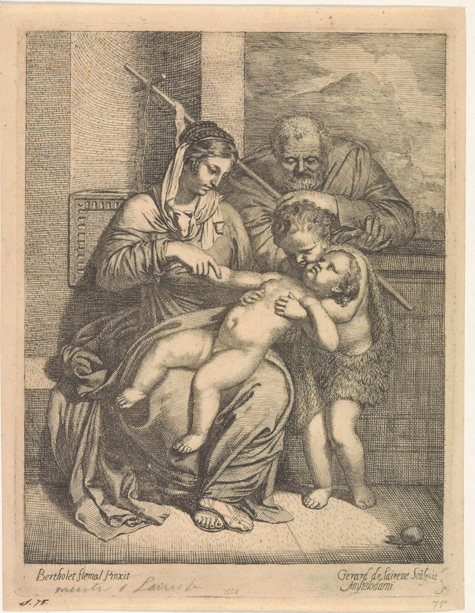 La Sagrada Familia con Juan el Bautista de Gerard de Lairesse