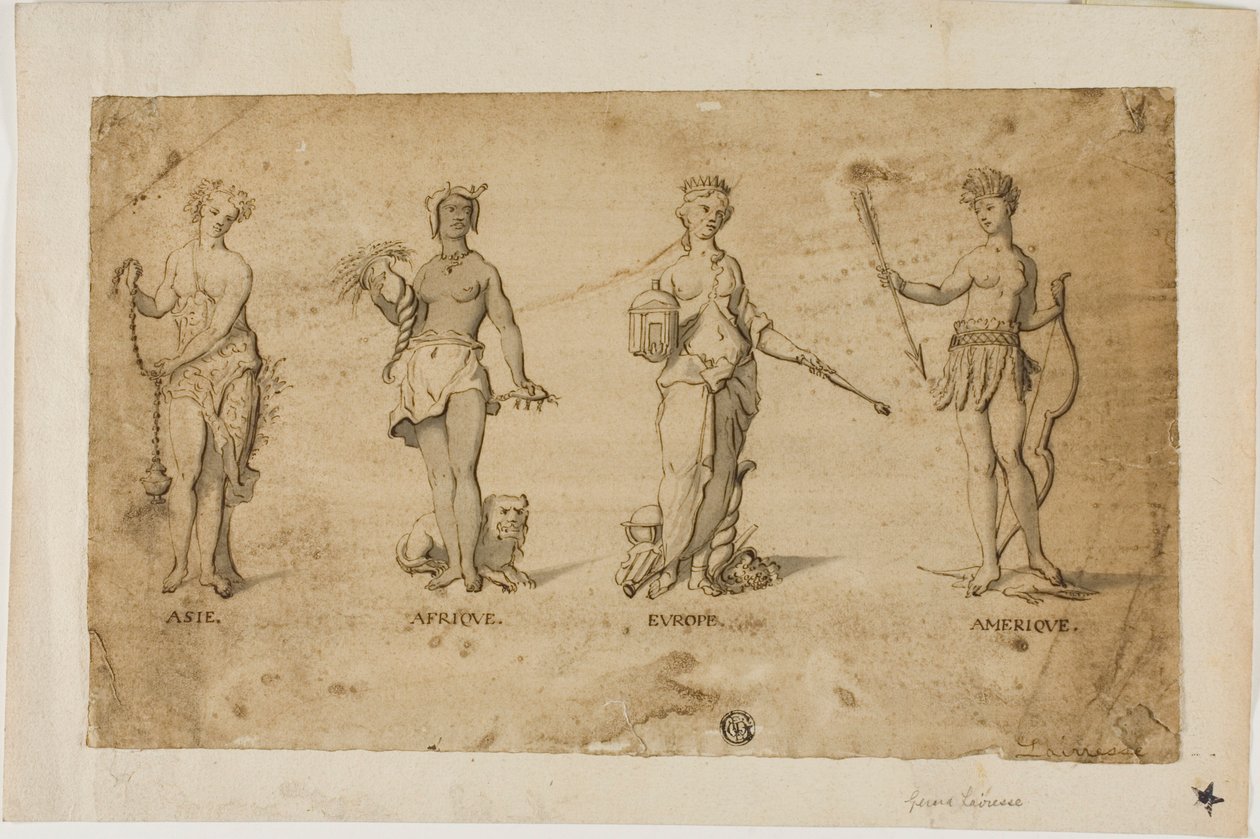 Cuatro continentes de Gerard de Lairesse