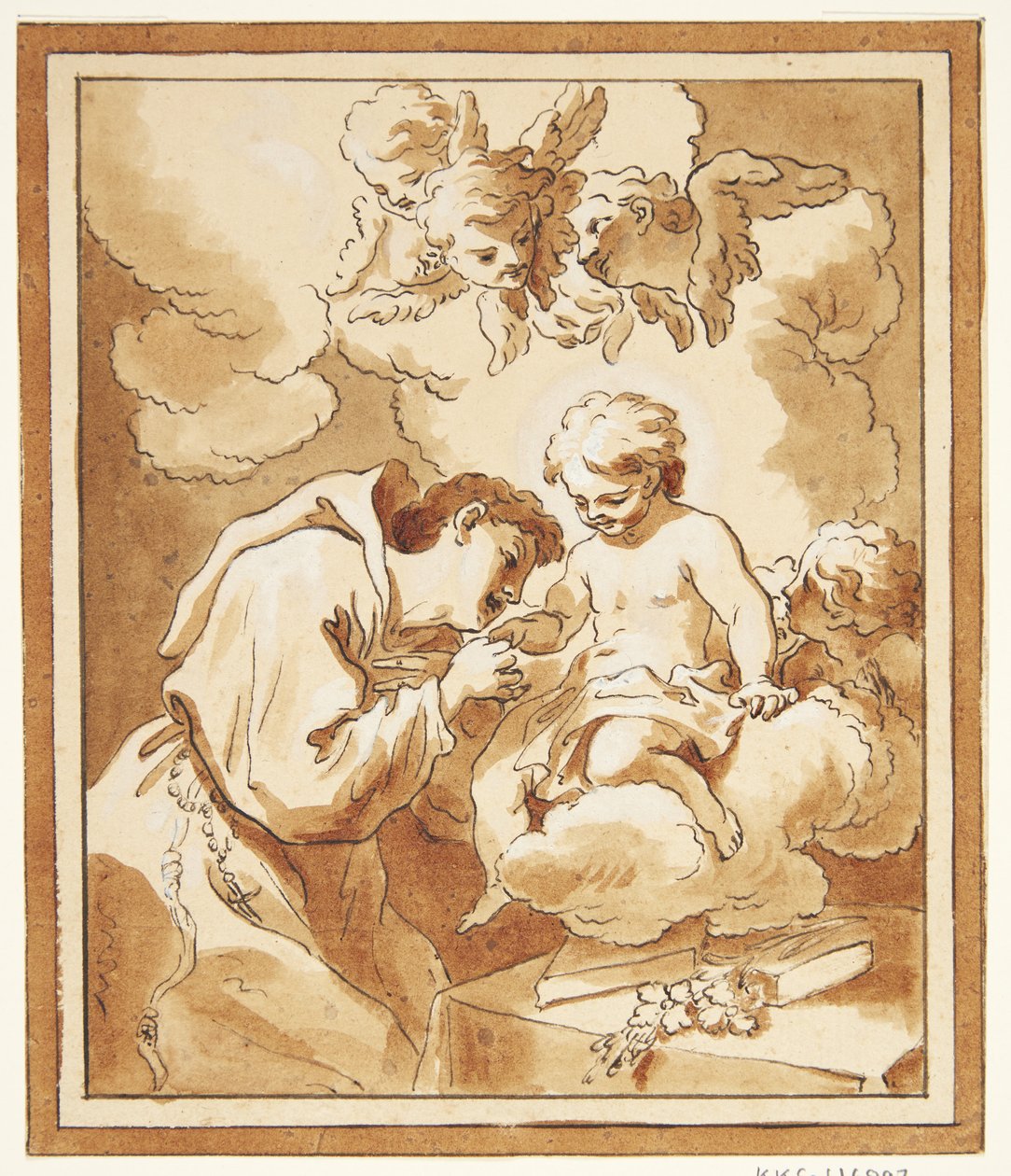 El niño Jesús flotando en una nube de Gerard de Lairesse