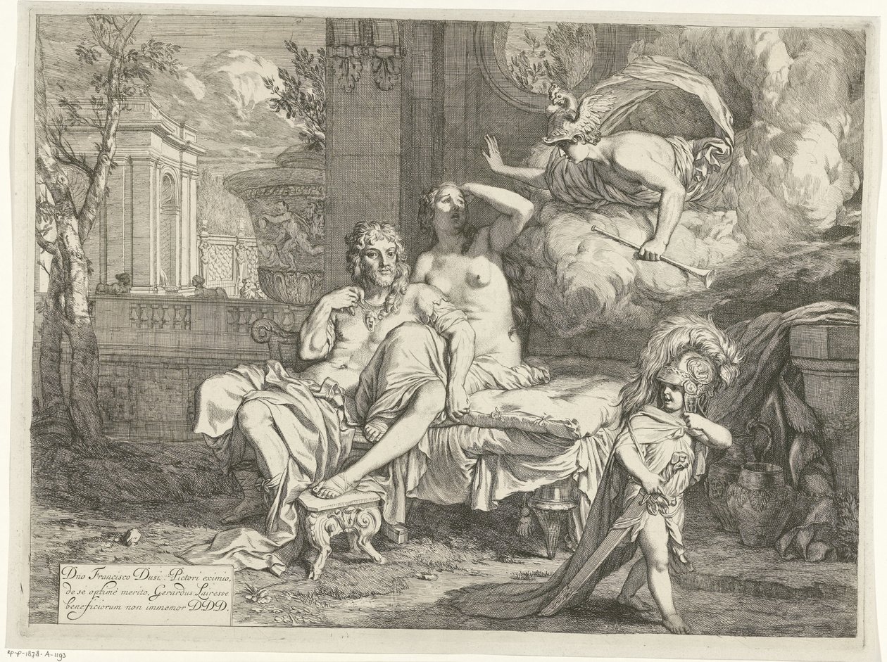 Mercurio ordena a Calypso que deje salir a Ulises de Gerard de Lairesse