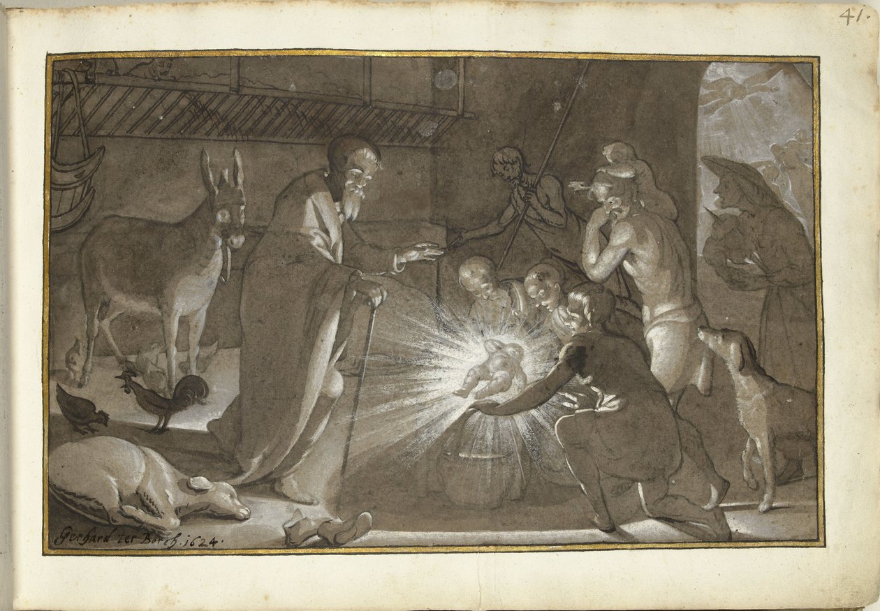 Adoración de los pastores de Gerard ter Borch