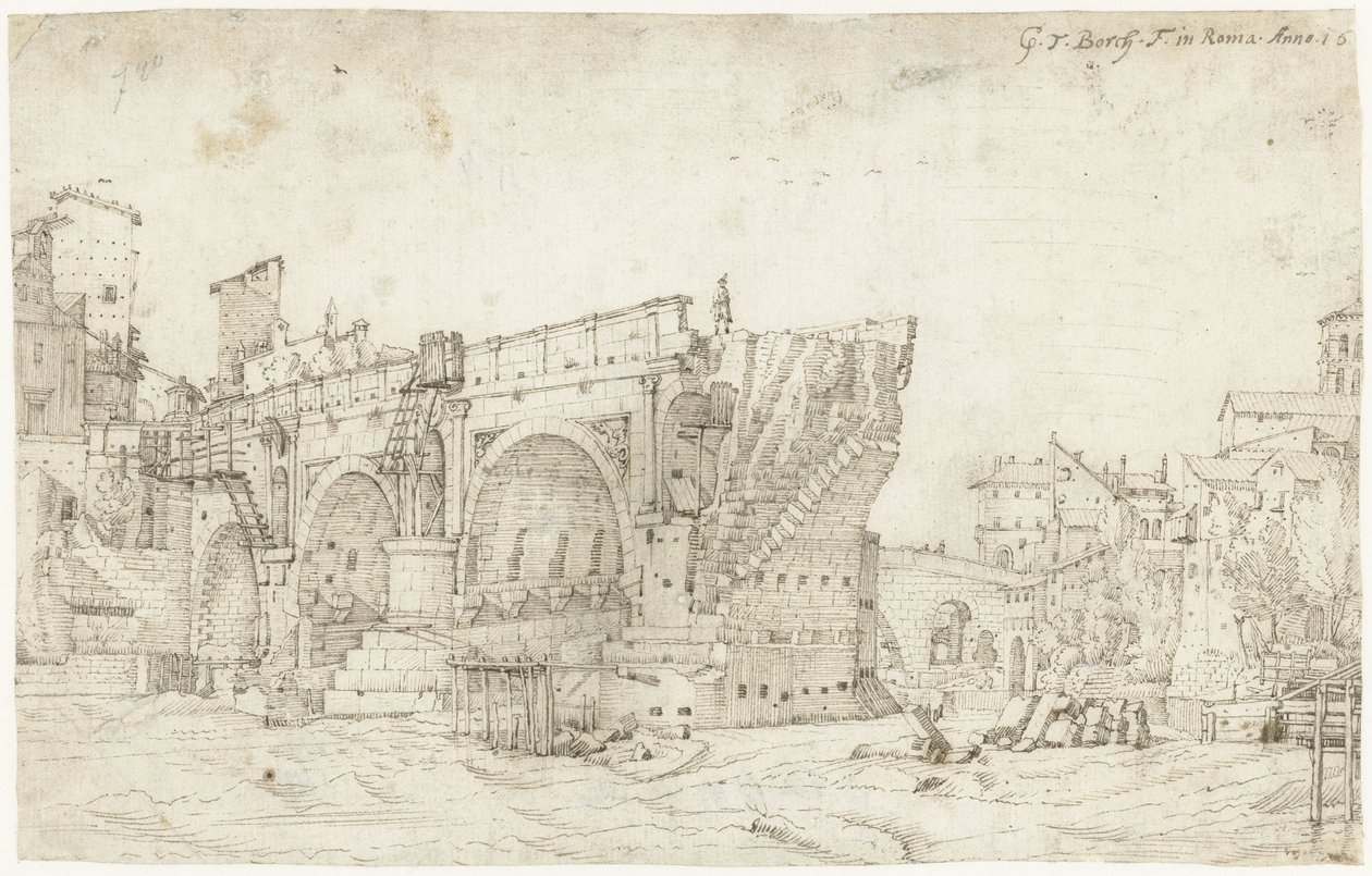 Ponte Rotto sobre el Tíber, Roma de Gerard ter Borch