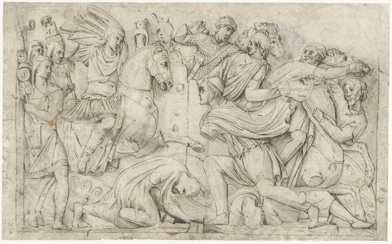 El Arco de Constantino con la victoria de Trajano sobre los dacios de Gerard ter Borch (I)