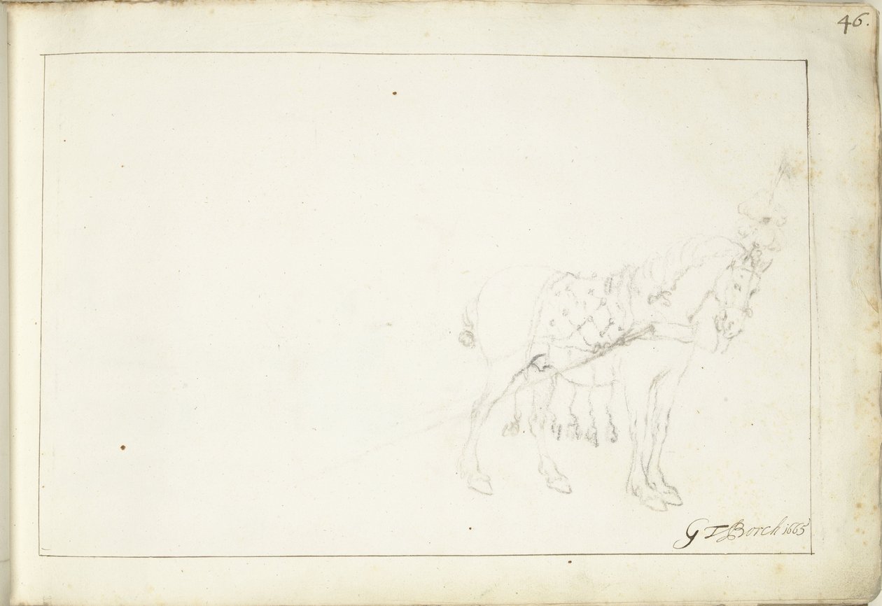 Caballo, a la derecha de Gerard ter Borch (II) (signed by artist)