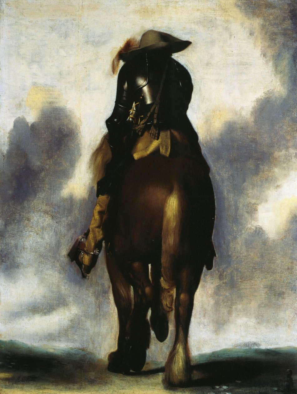 Hombre a caballo, visto desde atrás de Gerard ter Borch