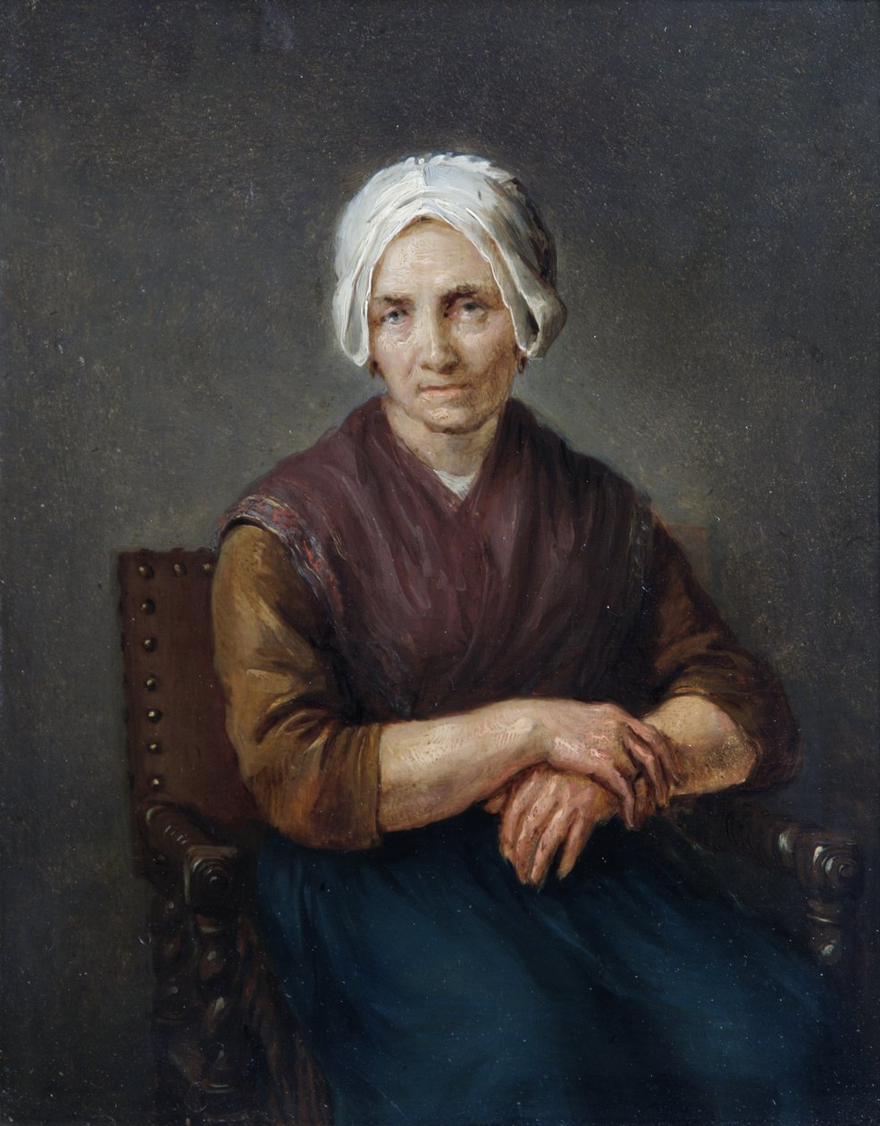 Retrato de una campesina sentada de Gerard ter Borch
