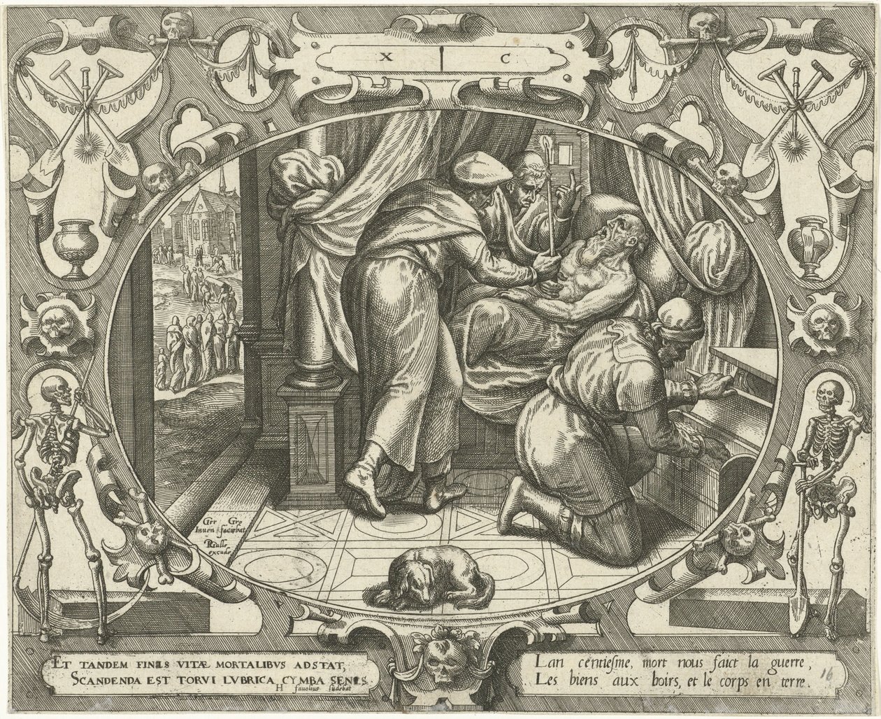 Hombre a la edad de cien Diez edades del hombre (título de la serie) de Gerard van Groeningen