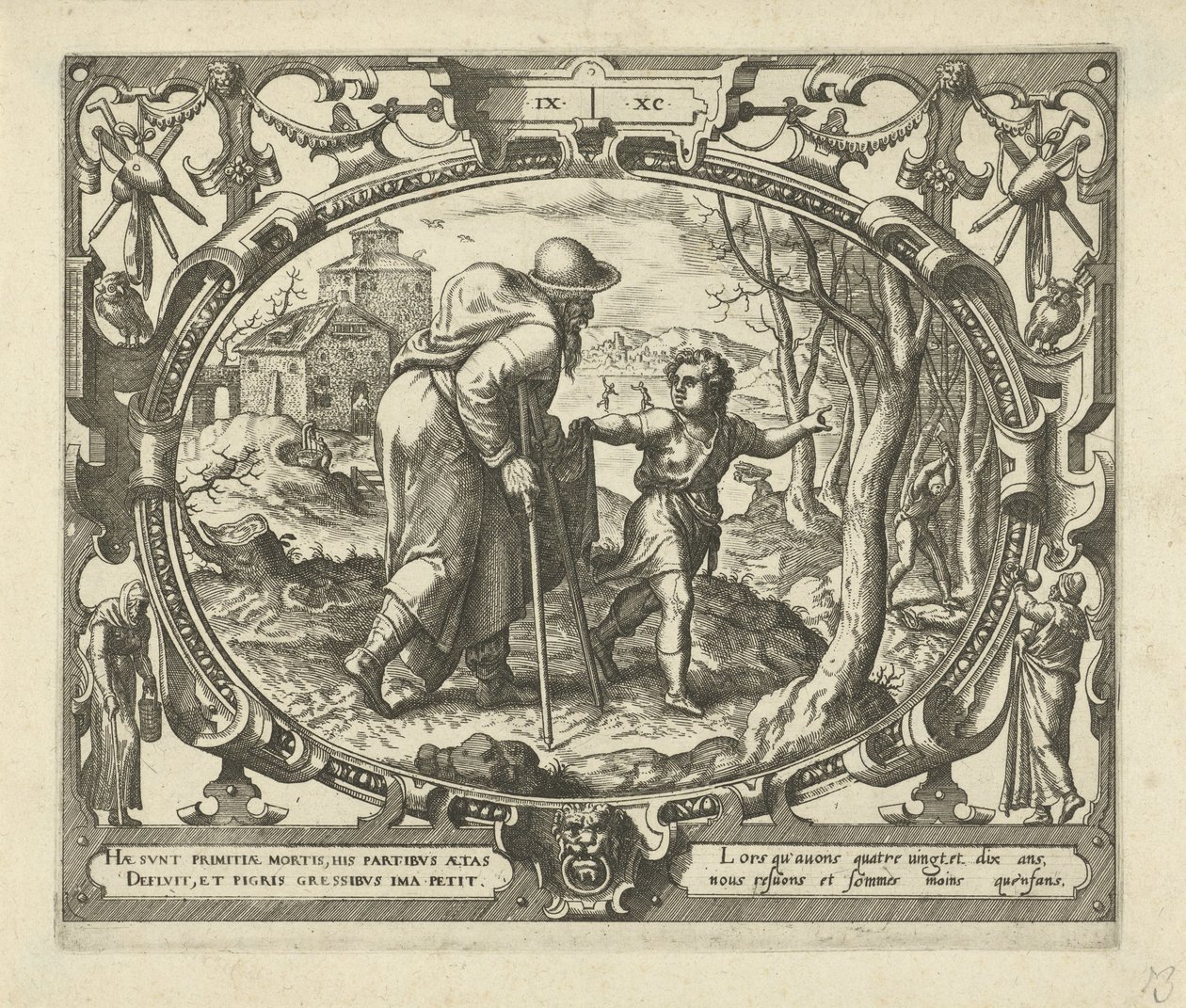 Hombre a la edad de noventa Diez edades del hombre (título de la serie) de Gerard van Groeningen