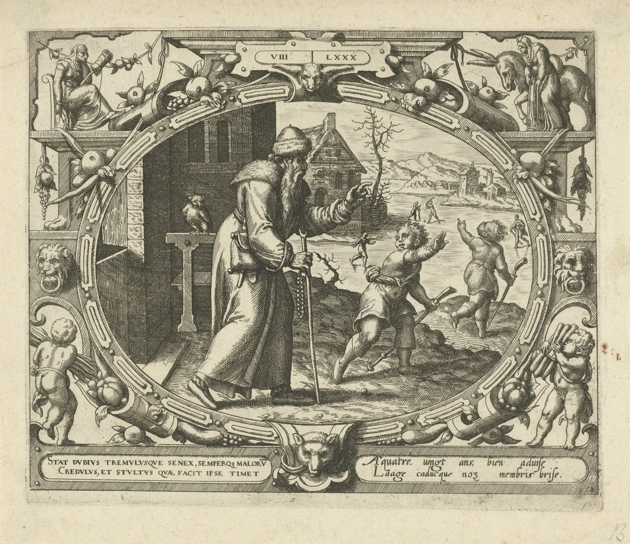 Hombre a la edad de ochenta Diez edades del hombre (título de la serie) de Gerard van Groeningen