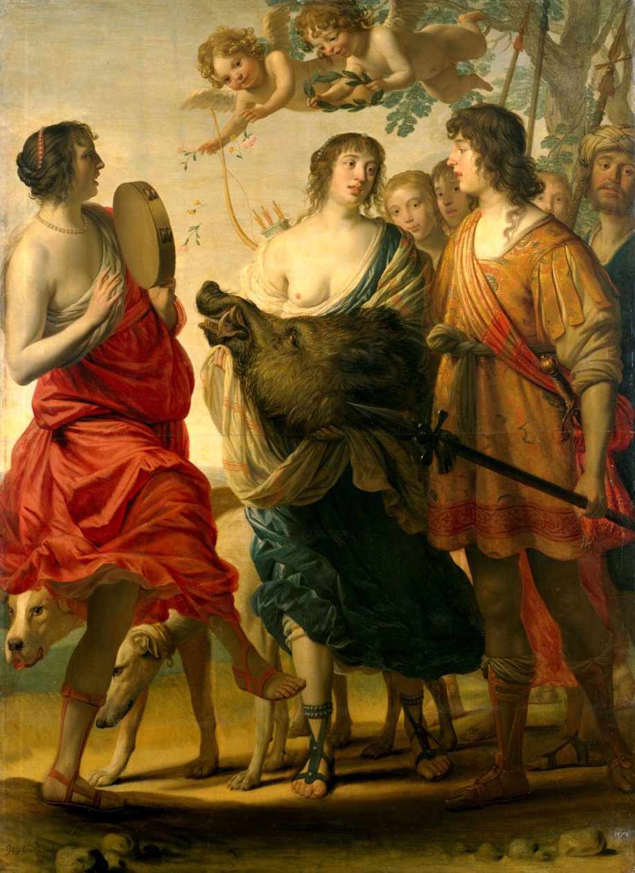 Meleagro y Atalanta de Gerard van Honthorst