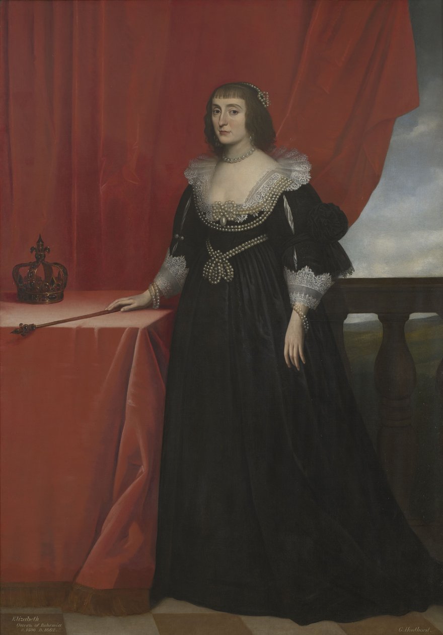 Retrato de Isabel Estuardo, reina de Bohemia (1596-1662) de Gerard van Honthorst