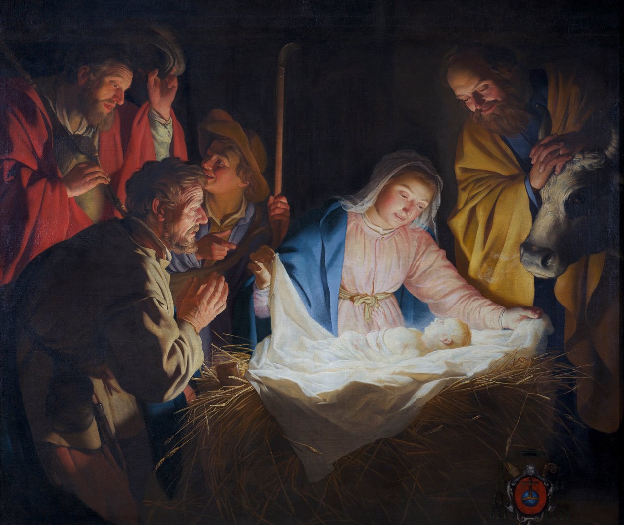 Adoración de los pastores de Gerard van Honthorst