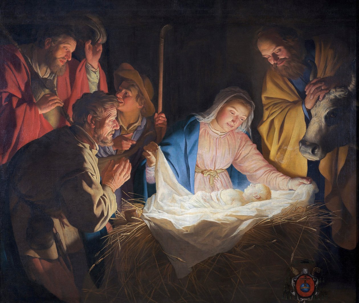 Adoración de los pastores de Gerard van Honthorst